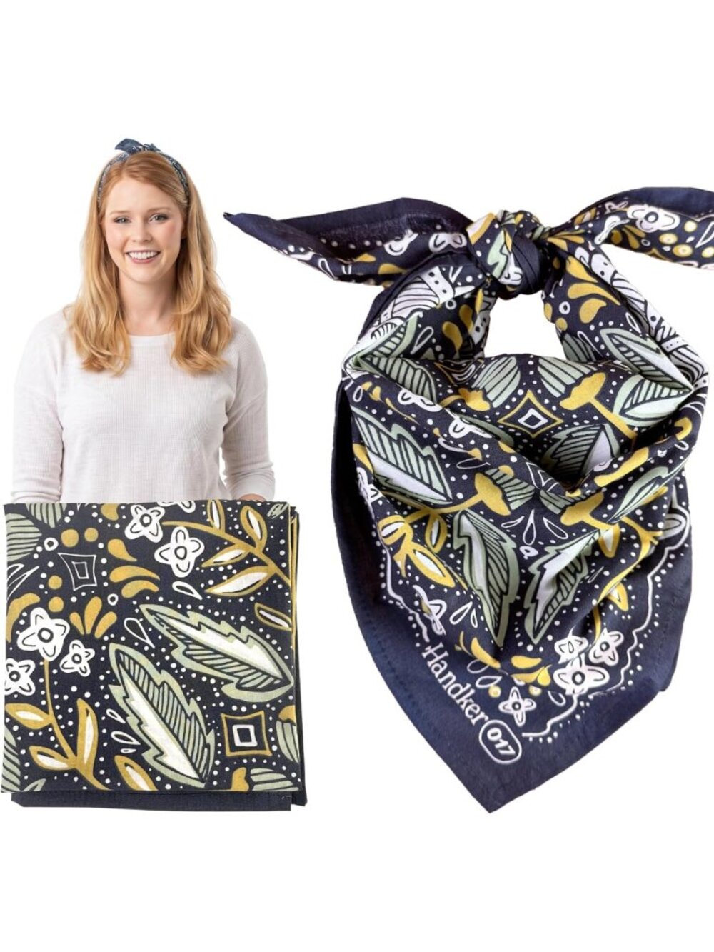 Premium 22"x22" Cotton Bandana for Women & Men - Versatile Fashion Accessory